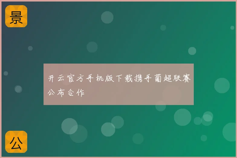 开云官方手机版下载携手葡超联赛公布合作